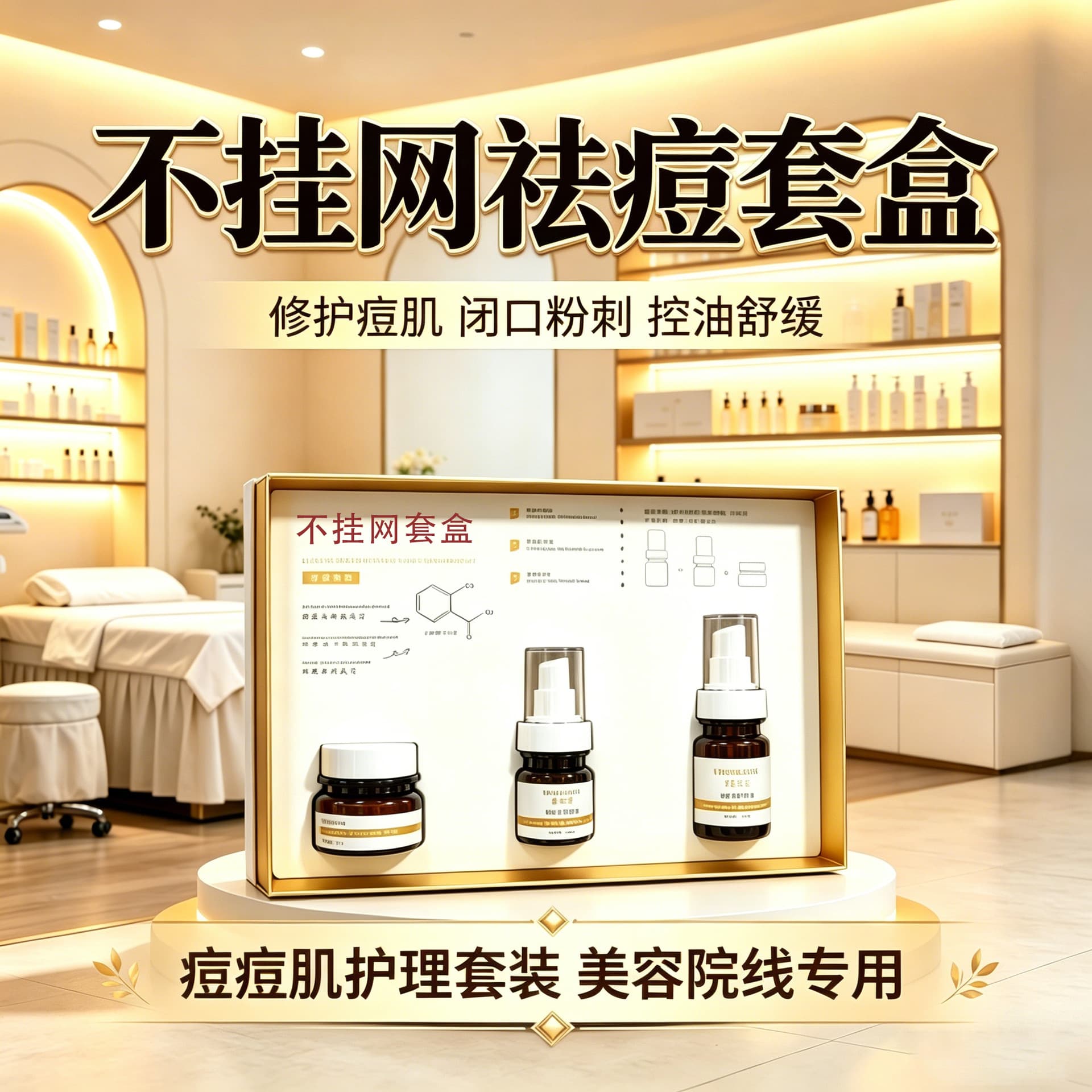 Beauty Salon Acne Treatment Kit Professional Line Non-Retail Fade Acne Scars Repair Acne-Prone Skin Redness Client Acquisition Skincare Set