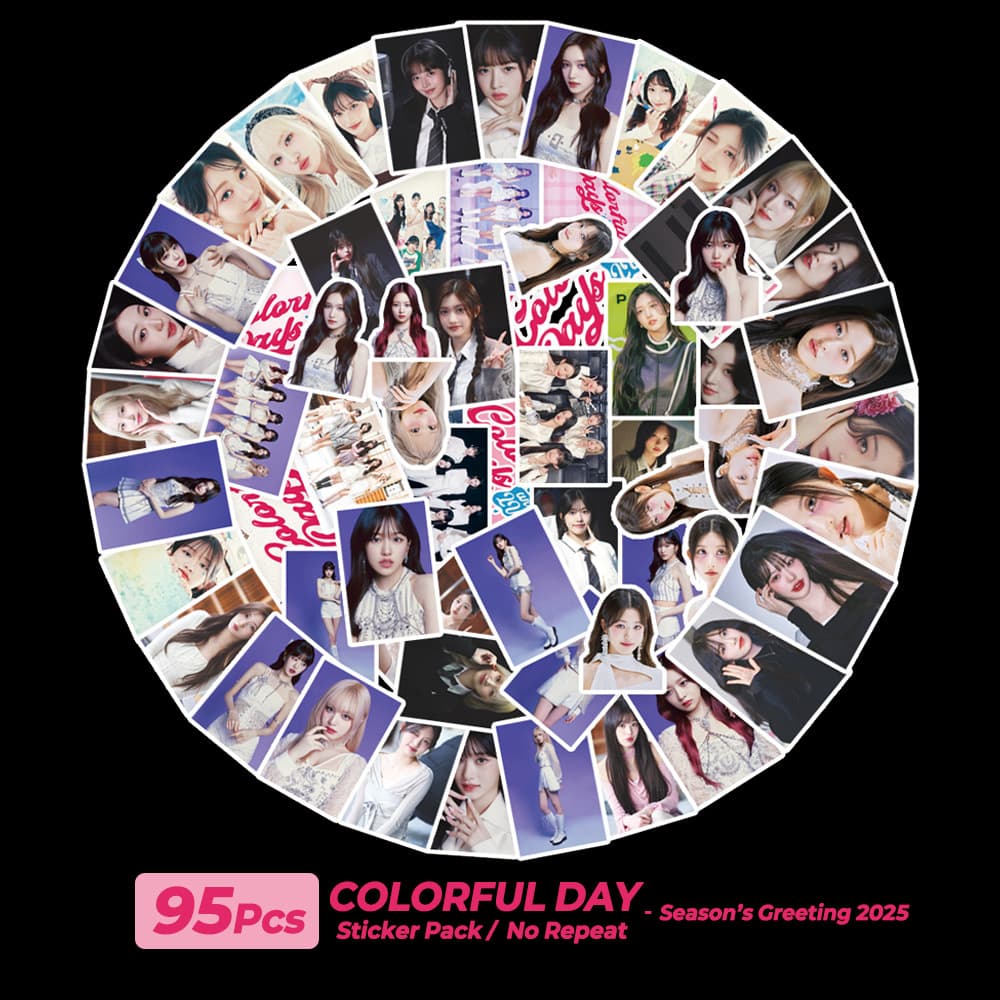 In stock 95pcs IVE 2025 Season's Greeting Colorful Days Stickers DIY Stickers