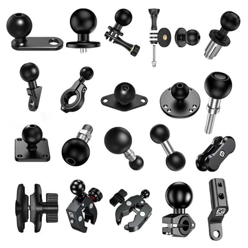 Mobile phone holder accessories one-inch ball head 17mm ball head base sports camera holder clamp arm ball head connector