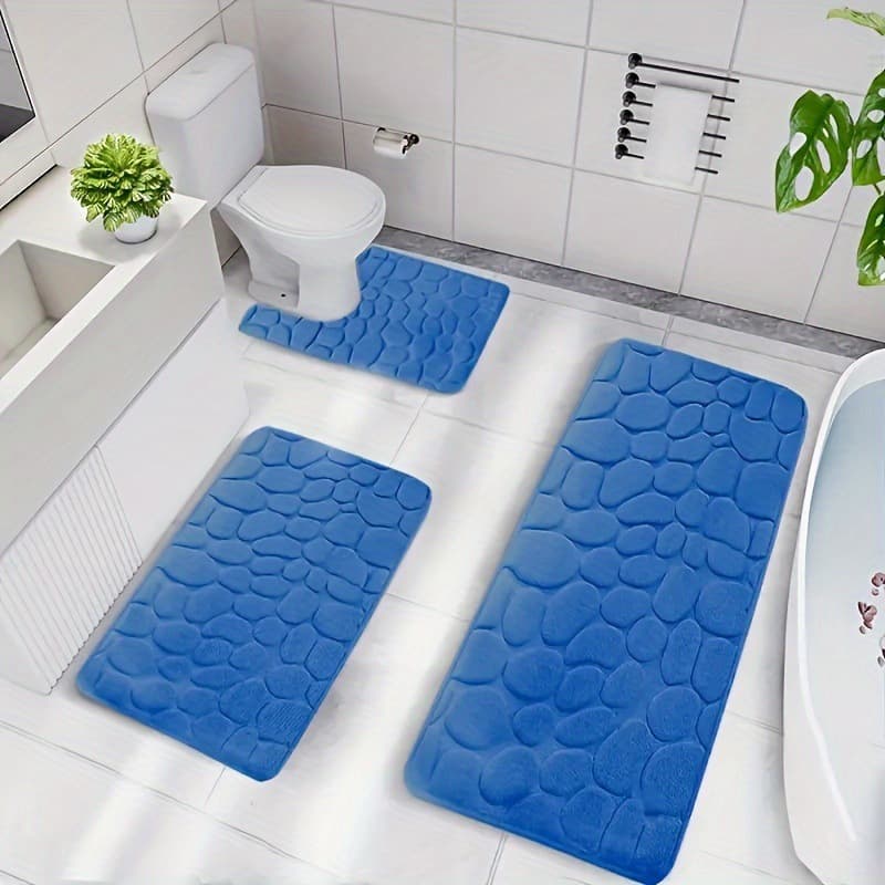 2026 new cross-border dropshipping 3-piece set floating pebbles super absorbent memory pillow