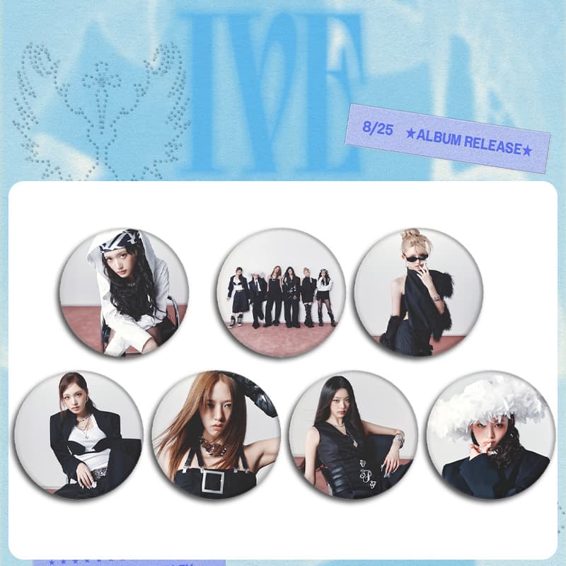 IVE 4th mini album teaser photo badge "IVE SECRET" Zhang Yuanying tinplate pendant