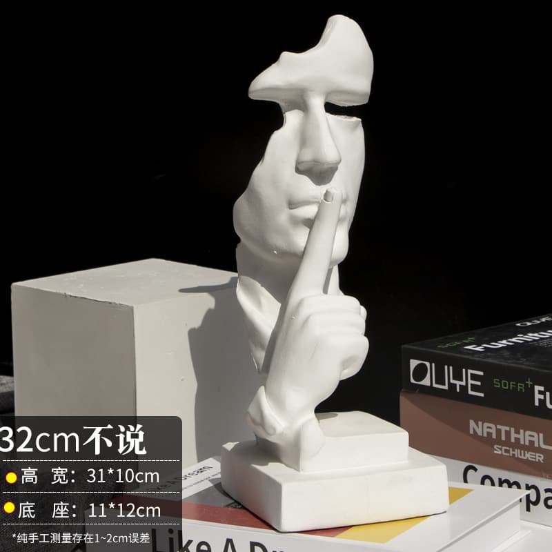 David Plaster Statue Sculpture Decoration for Entryway, Living Room, Model Room, Wedding, Home, Art Sketch, Light Luxury Creative