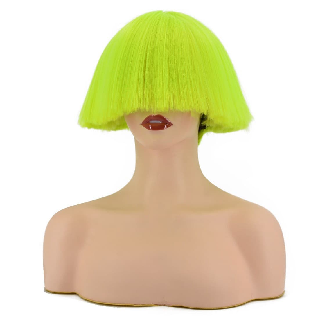 European and American Foreign Trade Fluffy Fluorescent Green Cos Wig Broom Head Nightclub Exhibition Festival Carnival Afro Wig