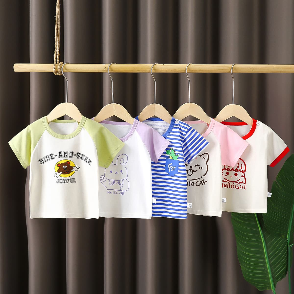Children's Pure Cotton Short Sleeve T-Shirt for Girls and Boys, Summer Baby Clothing, New Style Kids Top, Drop Shipping
