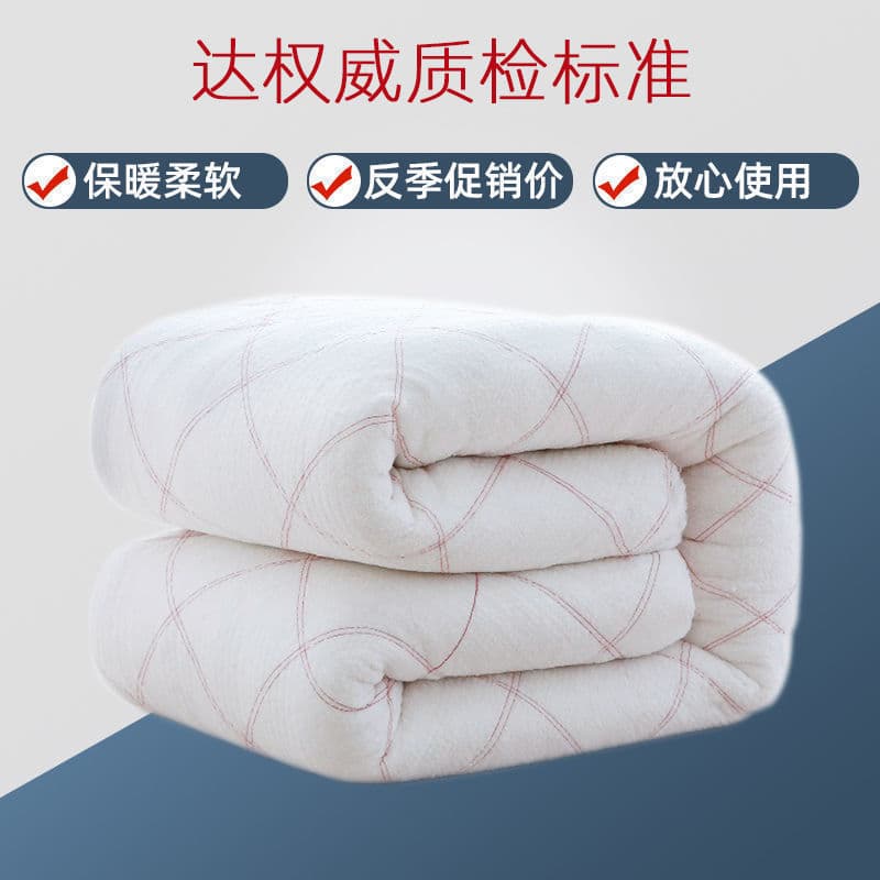Cotton Batting, Student Dormitory Mattress Quilt, Single Cotton Quilt Duvet Insert, Spring/Autumn/Winter Thickened 10 Jin Quilt