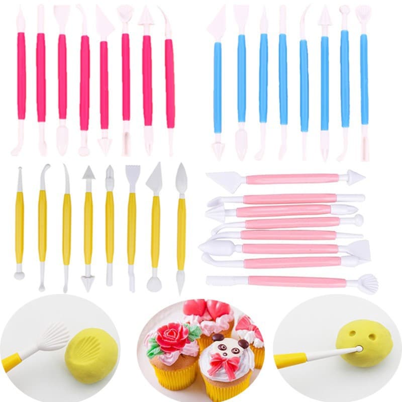 DIY Baking Colorful Sculpting Set Combination Fondant Cake Sculpting Mold Pastry Shaping Tools in Stock