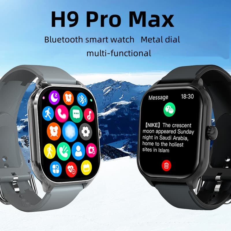 New H9 Smartwatch Bluetooth Call Heart Rate Pedometer Sports