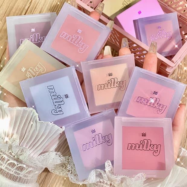 xixi Single Color Blush Milk Blush Purple Blush Blue Brightening Pink Purple Highlighter Contour All-in-One Palette Expanding Color Blush