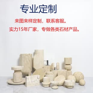 Wholesale Custom Marble Travertine Tray Fruit Dish Vessel Home Table Decorative Craft Ornament