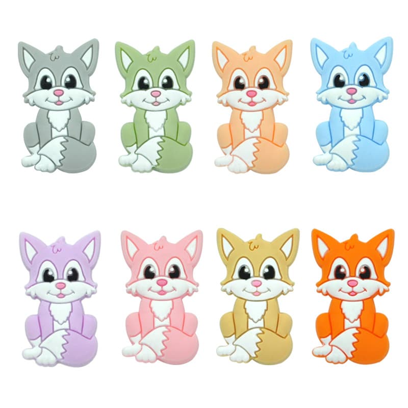 Chimelong factory direct sales baby silicone teether loose beads, epoxy multi-color teether beads, bead pacifier chain