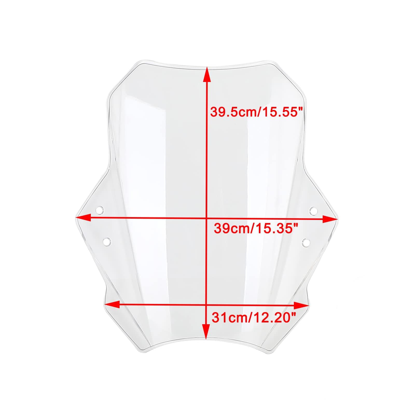 Universal Motorcycle Street Bike Windshield Aluminum Bracket Compatible with Kawasaki Yamaha Honda High-Definition Front Windshield