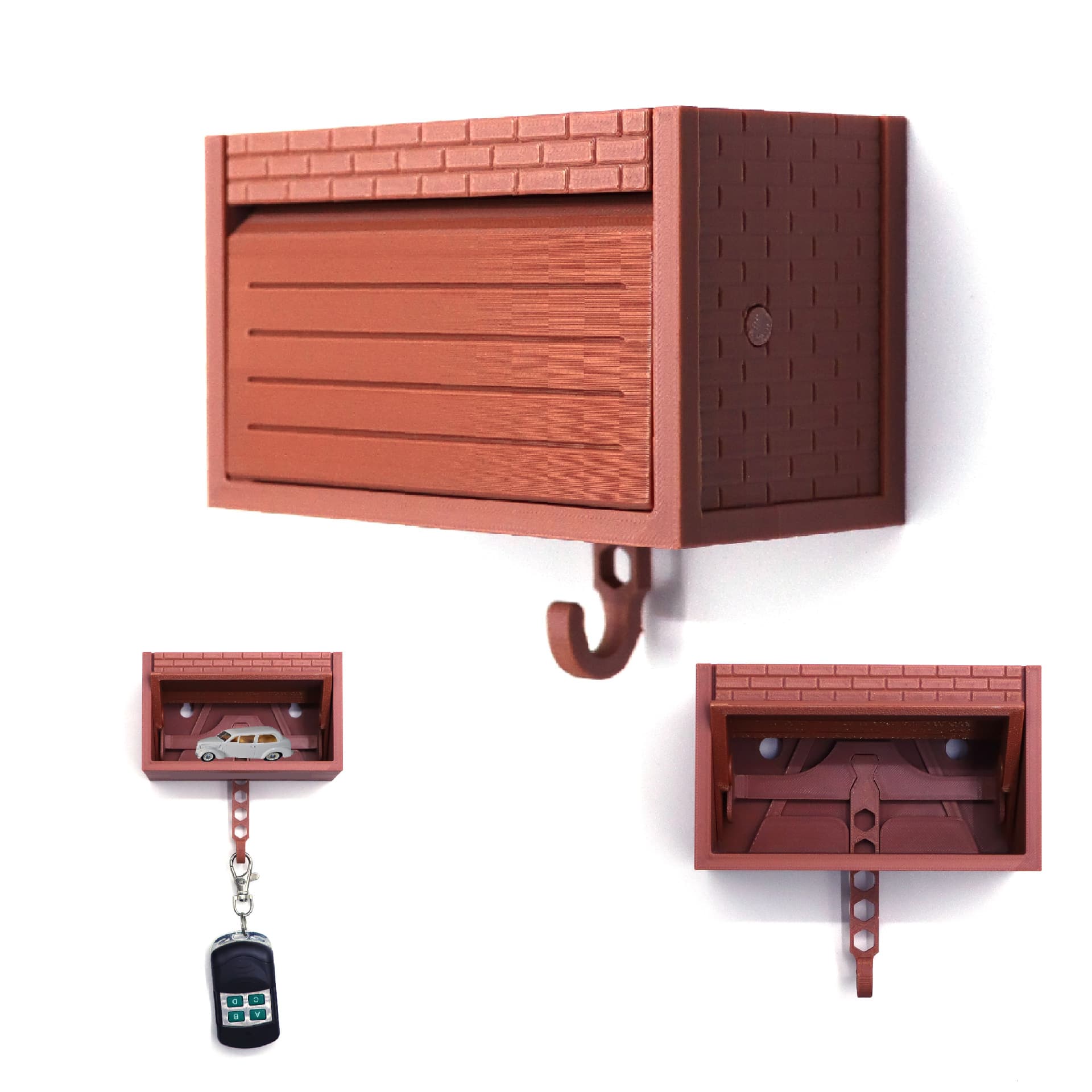 Car Garage Key Holder with Opening Door