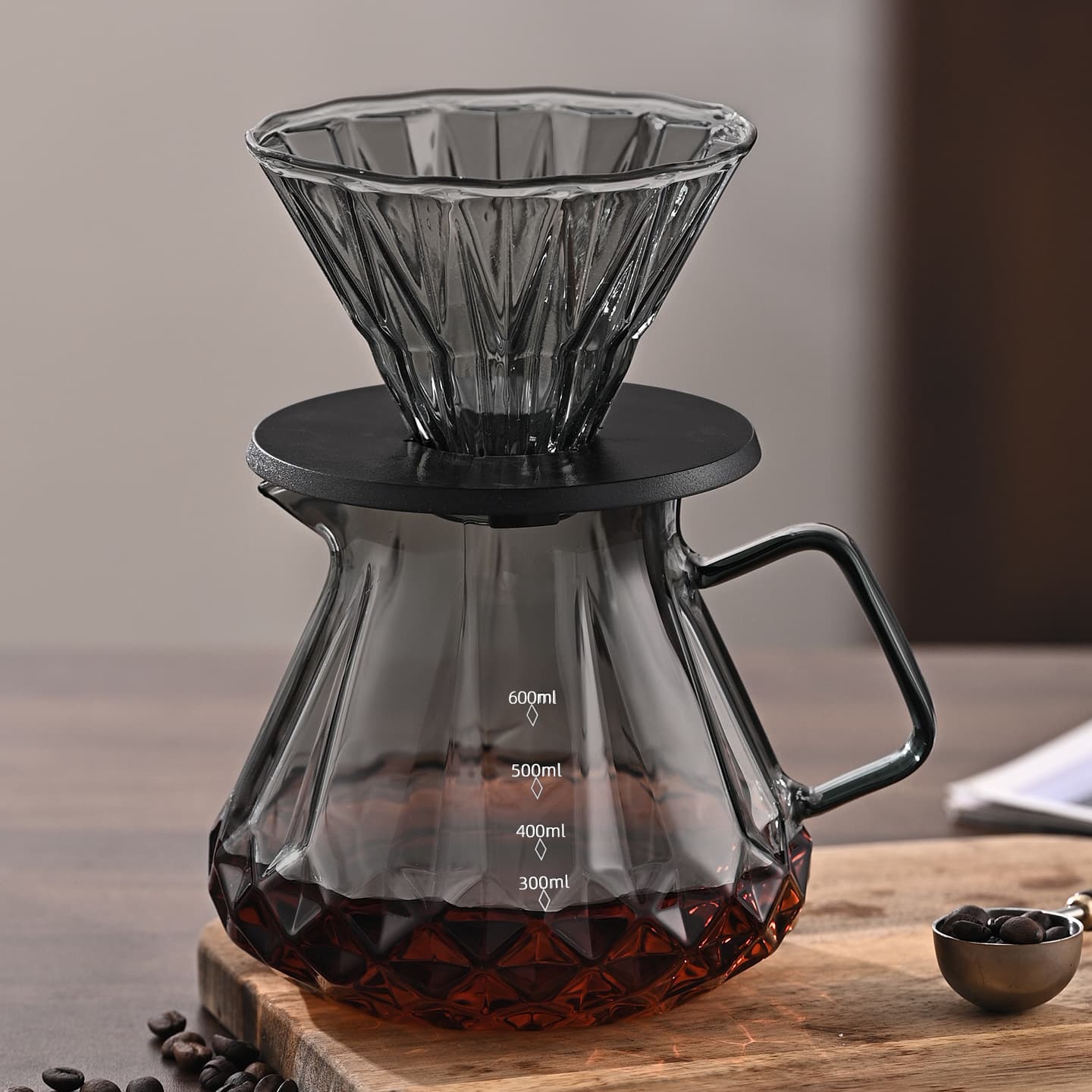 Hand brewed coffee pot set coffee filter cup glass starry sky coffee pot extraction filter drip coffee pot