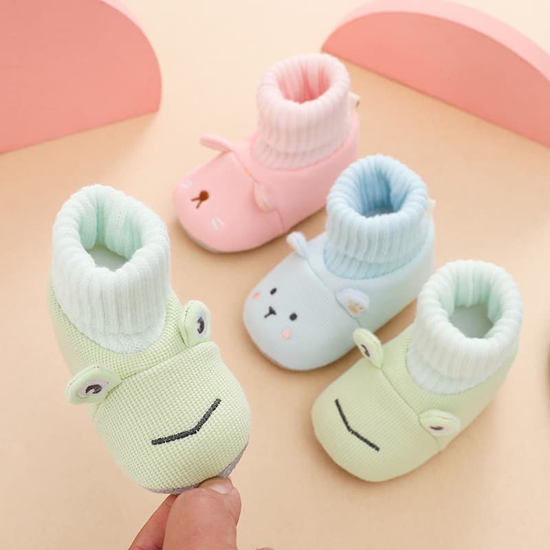 New Autumn Infant Toddler Soft Sole Learning Walker Shoes 0-1 Year Cartoon Anti-Drop Baby Shoes Little Ears Baby