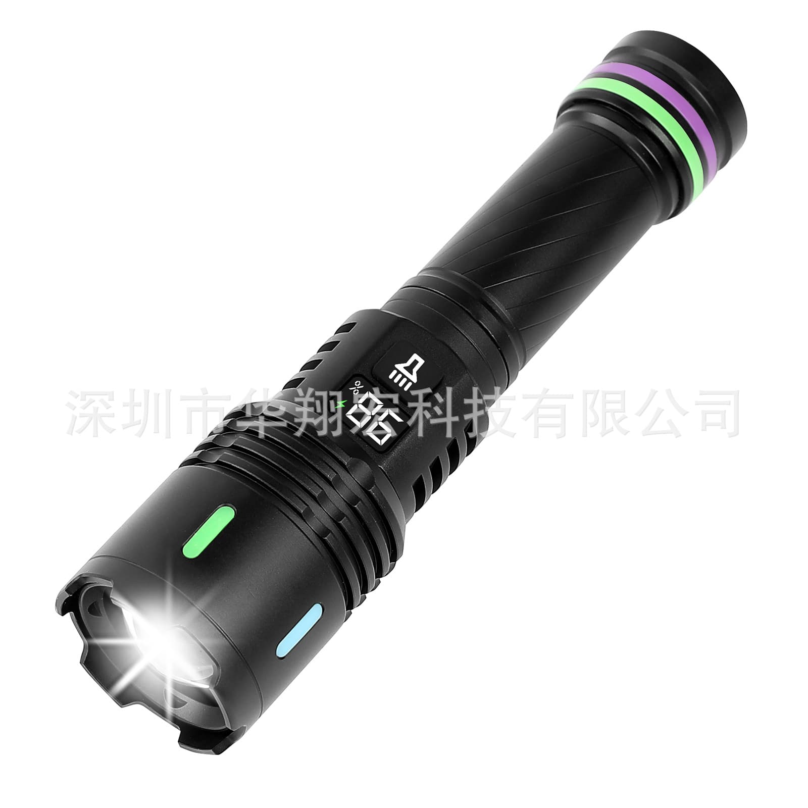 Cross-border flashlight with adjustable focus and strong light TYPE_C rechargeable ultra-bright outdoor long-range portable multi-functional white laser flashlight