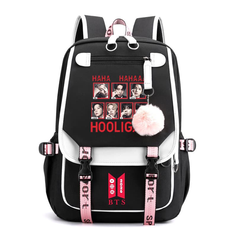 Cross-border Korean School Backpack Fashionable Contrast Color Unisex for Primary and Secondary Students Lightweight Large Capacity Korean Style