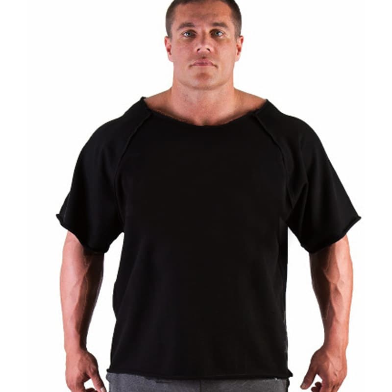 wish AliExpress men's solid color printed gym short-sleeved bat shirt sports T-shirt manufacturer wholesale