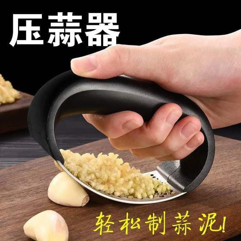Stainless Steel Garlic Press Thickened Version, Garlic Clamp and Mincer for Home Use, Garlic Paste Tool, Garlic Crusher, Kitchen