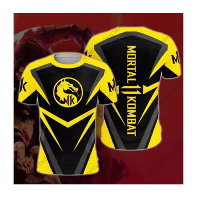 Fighting Game Mortal Kombat 3D Printed T-Shirt Men's and Women's O-Neck Short Sleeve T-Shirt Oversized Y2K T-Shirt Top