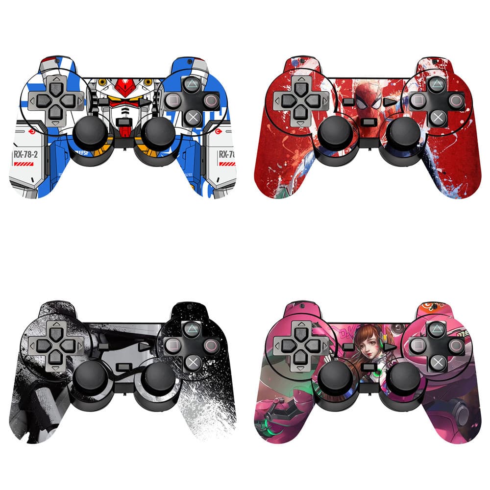 PS2 Controller Sticker Protective Film Solid Color Full Wrap Controller Decal Sticker