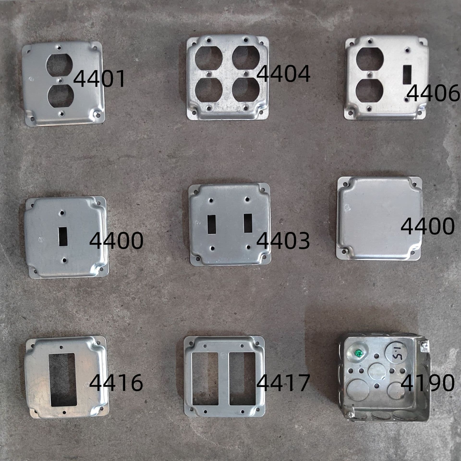Berklin American Standard Galvanized Panel Power Socket Base, Junction Box Switch, Industrial Style American UL Certified