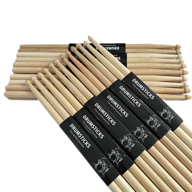 Maple Drumsticks 5A Walnut Drumsticks Oak Drum Mallets Solid Wood 7A Practice Drumsticks Factory Wholesale Cross-Border Exclusive Supply