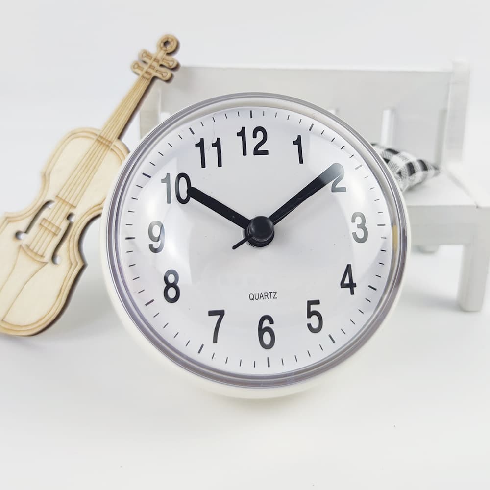 7.5CM Mini Waterproof Bathroom Clock, Kitchen & Bathroom Wall Clock, New Style, Moisture-proof Suction Cup Refrigerator