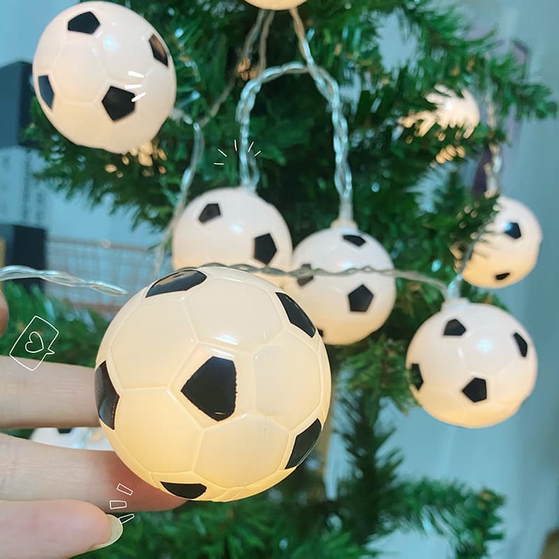 Viral Soccer Creative LED String Lights Bar Fan Theme Decorative Lights Festival Mini String Lights Mall Football Small Colorful Lights