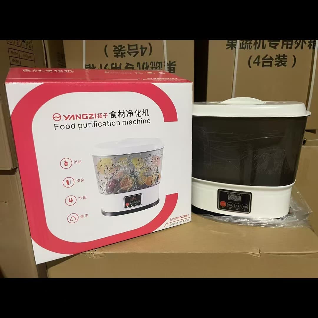 Home Automatic Vegetable Washer, Food and Fruit and Vegetable Cleaner, Ozone Sterilization Ultrasonic Food Purifier, 10L Smart