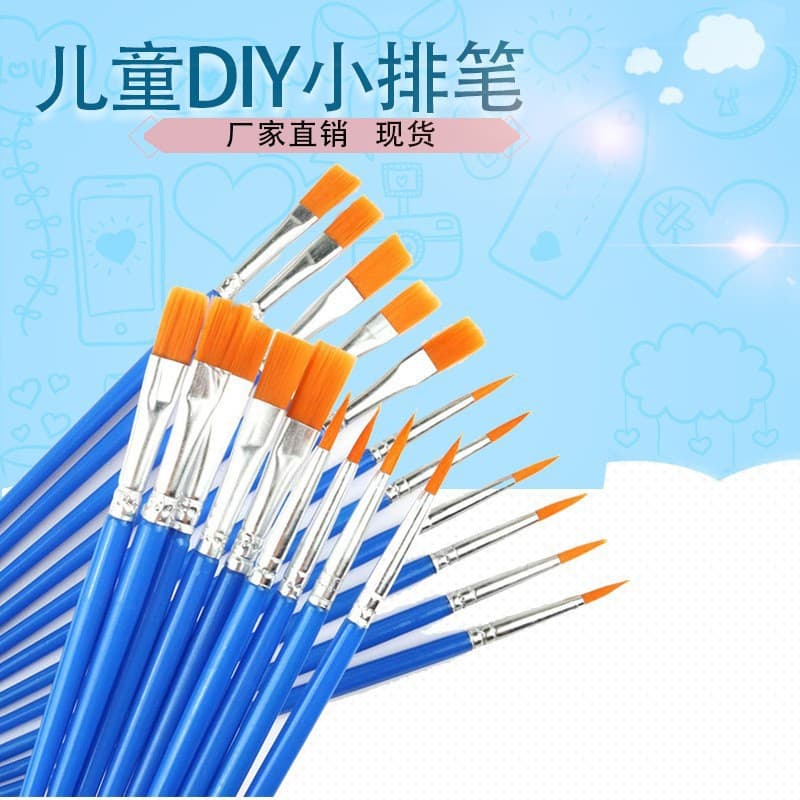 Children's Nylon Bristle Number Paintbrushes, DIY Painting and Graffiti Brushes, Plaster and Ceramic Paintbrushes, Wholesale Single Piece