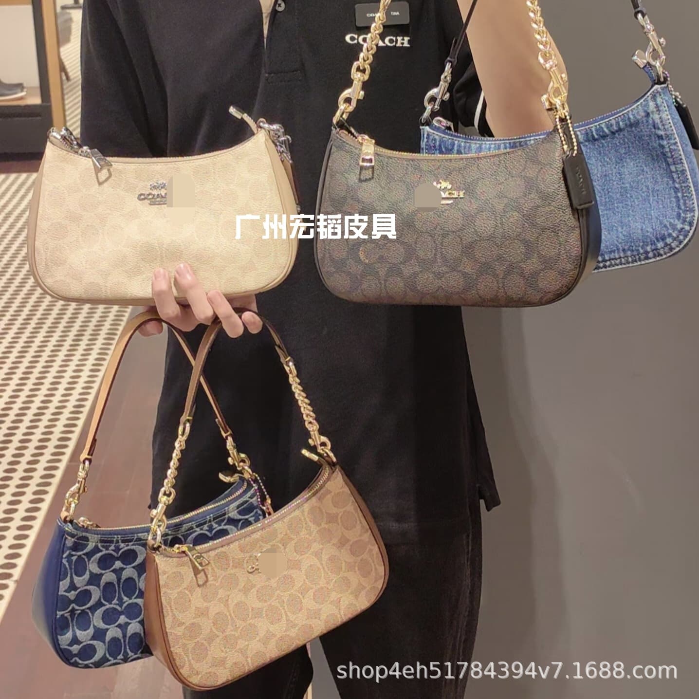 Koujia genuine leather new teri25 armpit bag mini crescent bag fashion chain bag high version mahjong bag crossbody bag