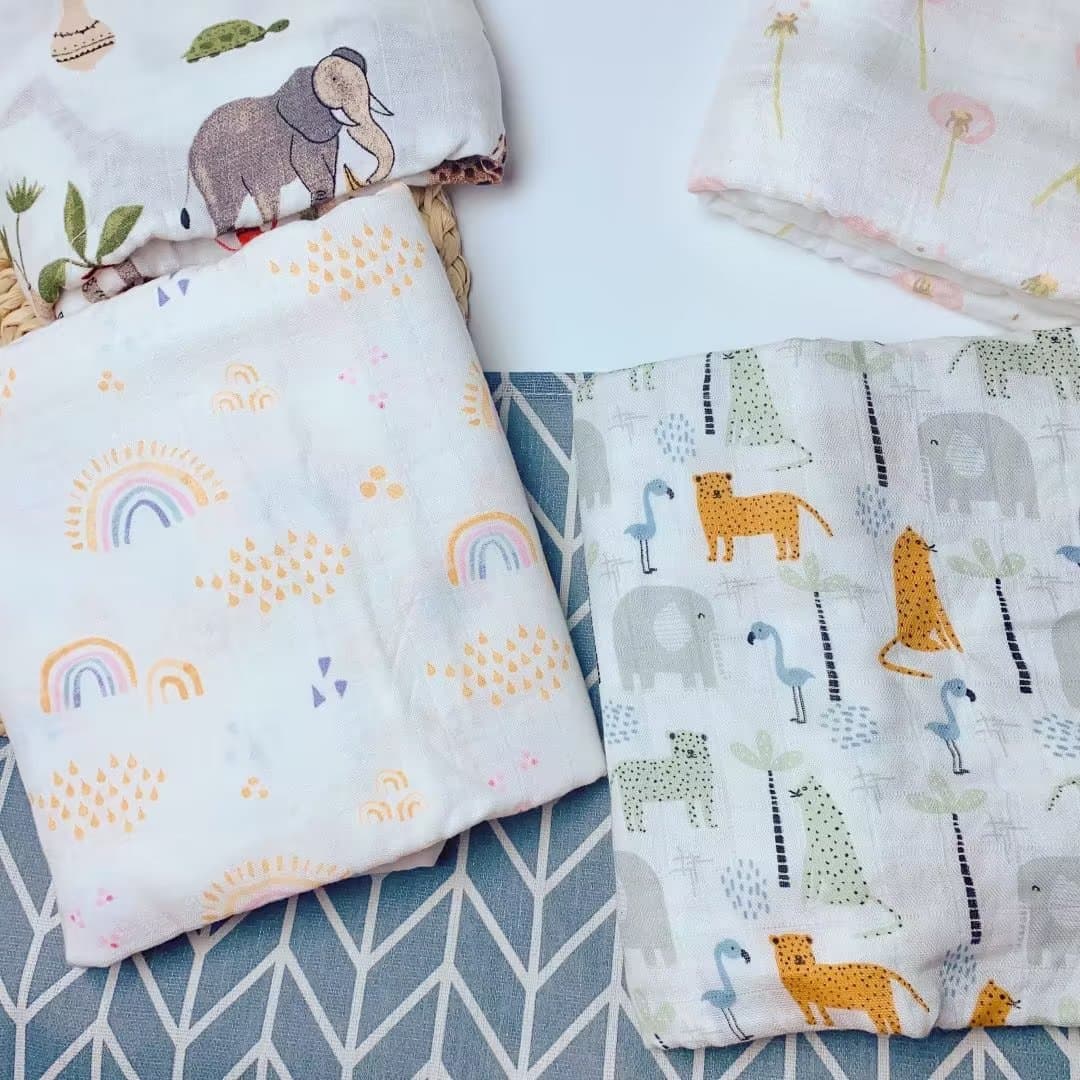 Special Offer Baby Gauze Towel, Bamboo Cotton Double-Layer Muslin Baby Wrap Blanket, Newborn Swaddle