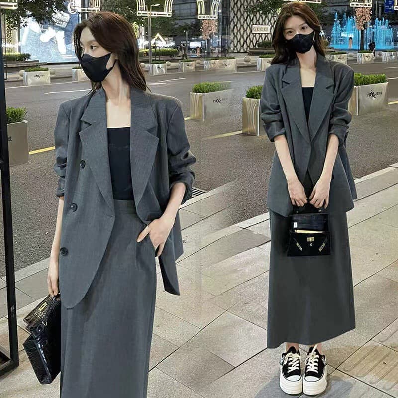 Stylish Women's Suit Set - Autumn New Arrival, Professional and Slimming Two-Piece Set [6638]