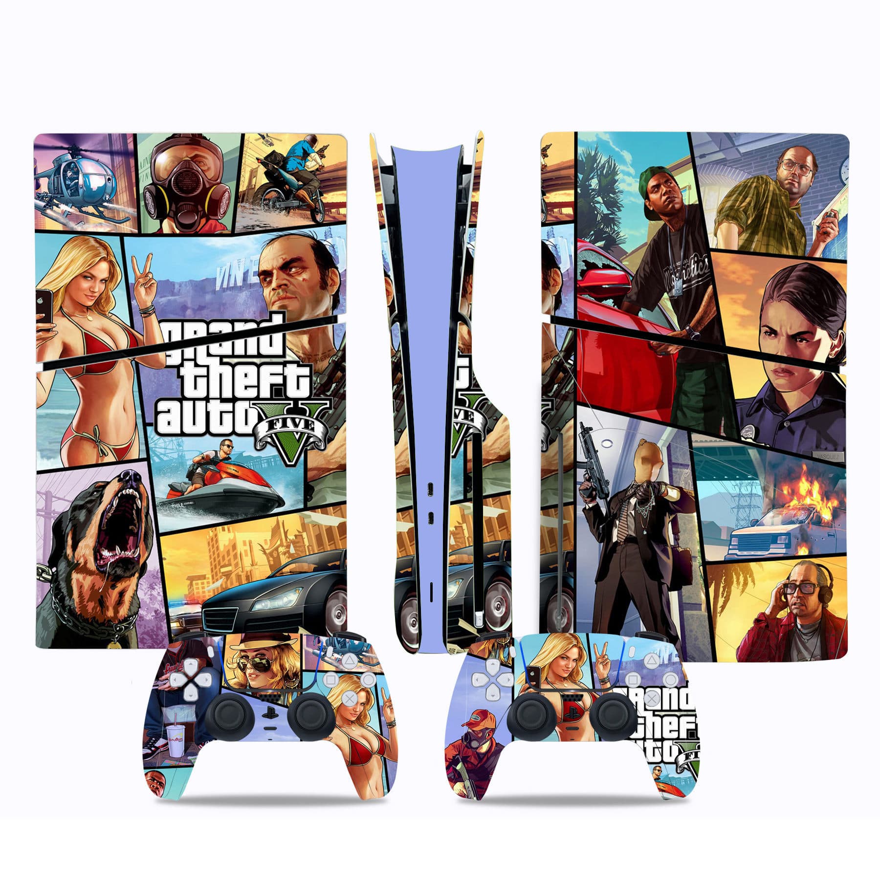 PS5 SLIM Disc Edition Sticker PS5 SLIM Digital Edition Skin PS5 SLIM GTA Style Sticker DIY