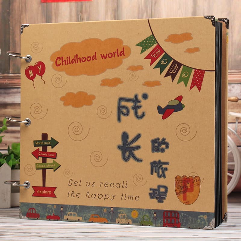 15inch DIY Handmade Photo Album Kidsren's Growth Album Primary School Students Sixth Grade Graduation Decoration Material Commemorative Manual