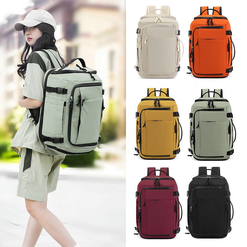 Cross-border men's and women's backpacks, sports bags for business trips, travel bags with shoe compartments, swimming bags, expandable design fitness bags