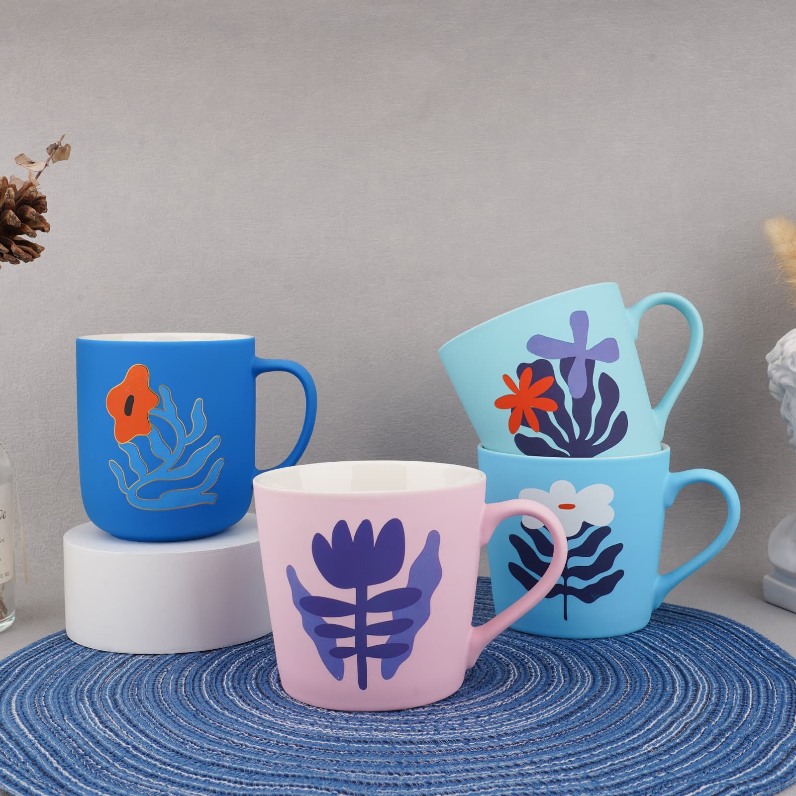 Factory wholesale ceramic mug with rubber paint, advertising promotional cup, simple white porcelain, business gift