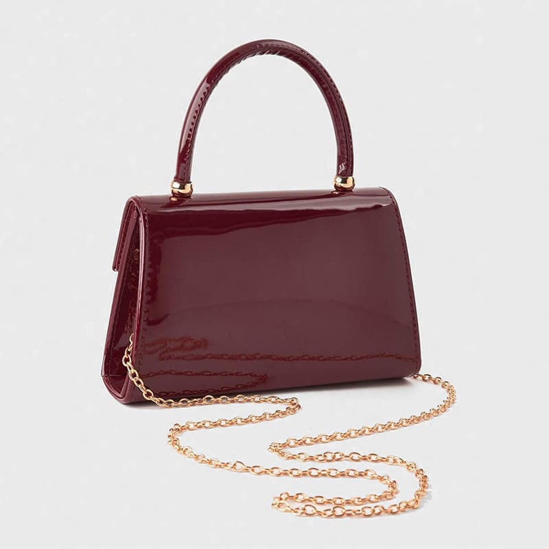 New European and American Glossy Banquet Bag Evening Bag Clutch Chain Bag Dress Bag Wedding Bag