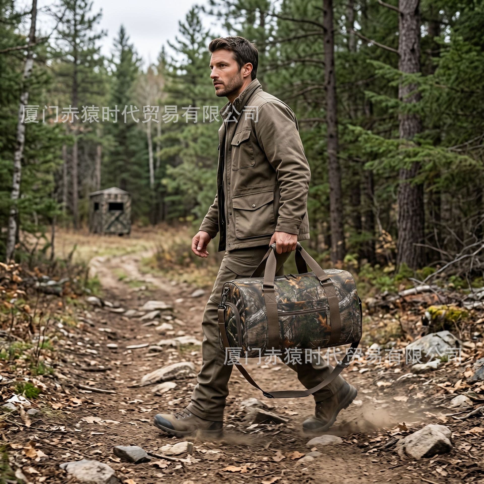 Large Capacity Short Trip Casual Outdoor Handheld Crossbody Bag Travel Bag Camouflage Storage Travel Two-in-One Bag HB10