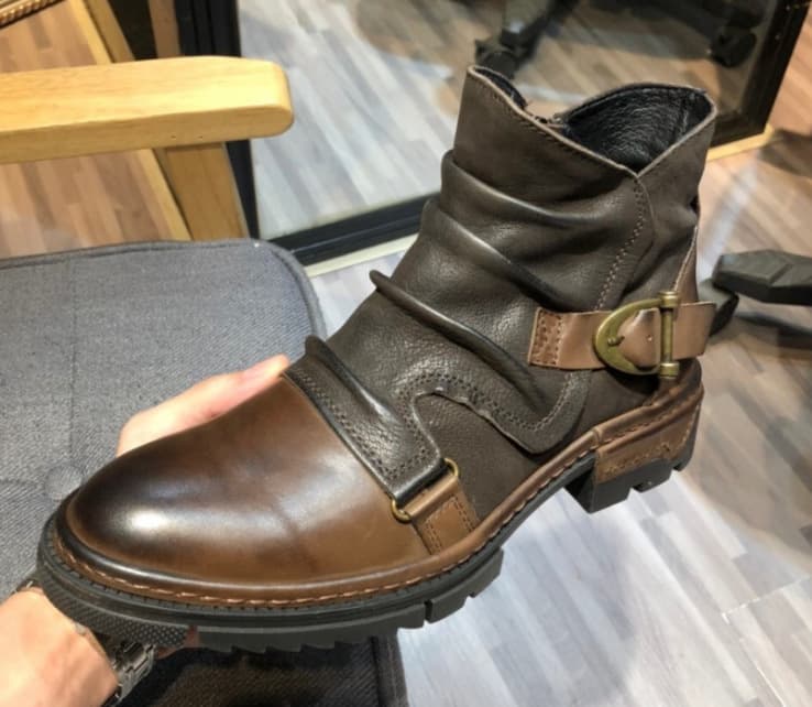 2021 Cross-border Foreign Trade Men's High-top Winter Brown Stitched Solid Color Jack Captain Front Lace-up Men's Boots Martin Boots