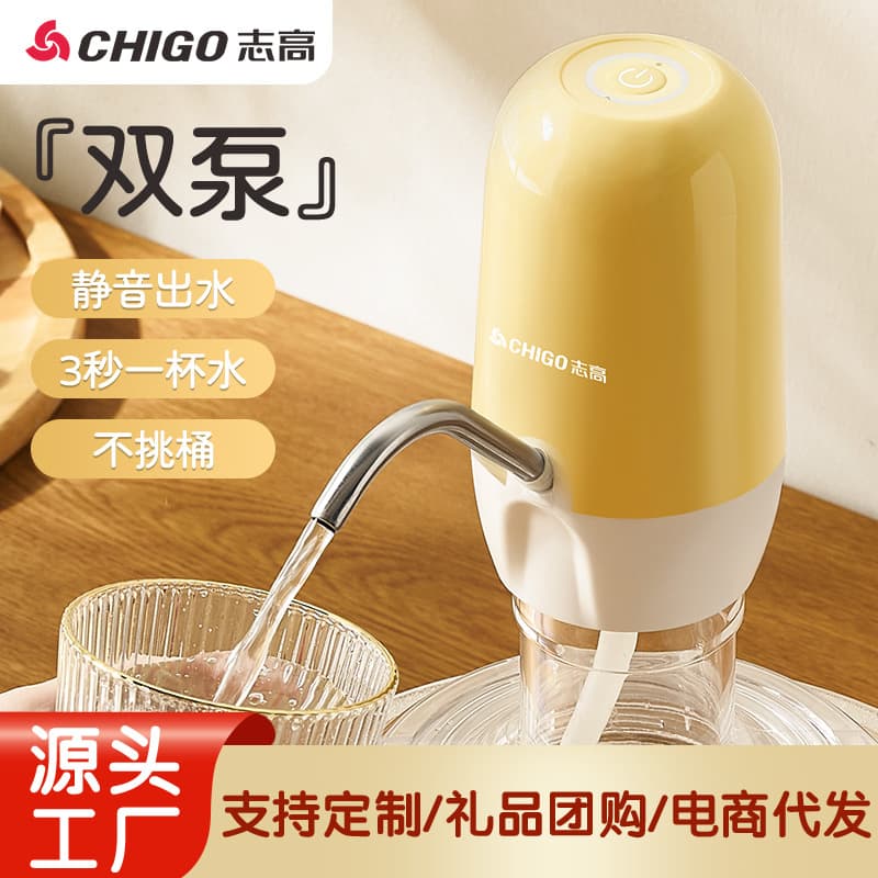 Chigo double pump bottled water pump water dispenser electric pure mineral water suction pump automatic water pressure machine wholesale