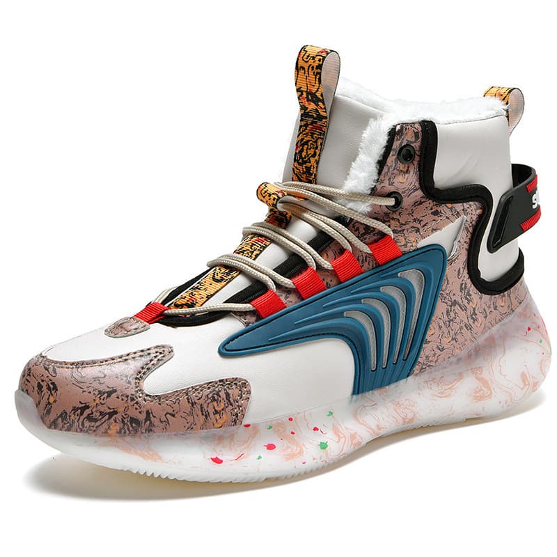 2025 Winter Sports Shoes for Men, British High-Top Shoes with Fleece Lining and Warm Cotton, Casual Men's Shoes