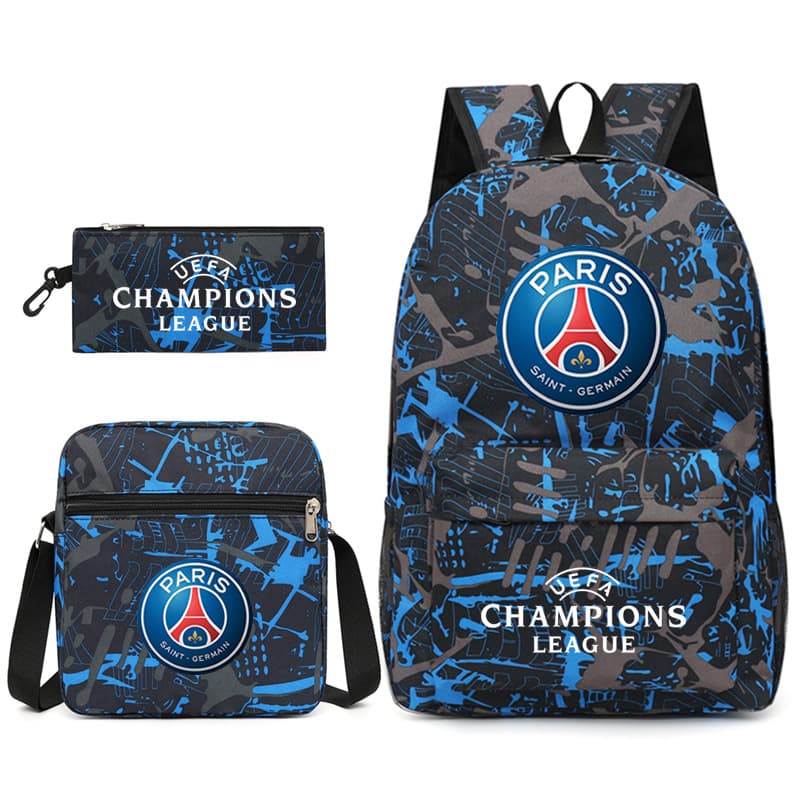 Liverpool Barcelona Football Fan Merchandise Elementary School Backpack Manchester United Large Capacity Starry Sky Backpack 3-Piece Set