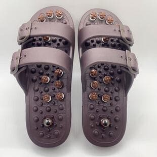 Magnetic Acupressure Massage Slippers, Foot Therapy Shoes, Indoor Anti-slip Sandals, Men & Women Pebble Massage Slippers