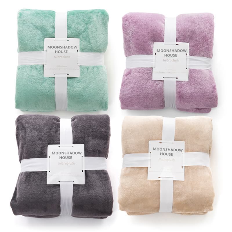 Blanket Flannel Throw Small Winter Single Cover Shawl Logo Office Nap Air Conditioning Coral Fleece Nap Blanket