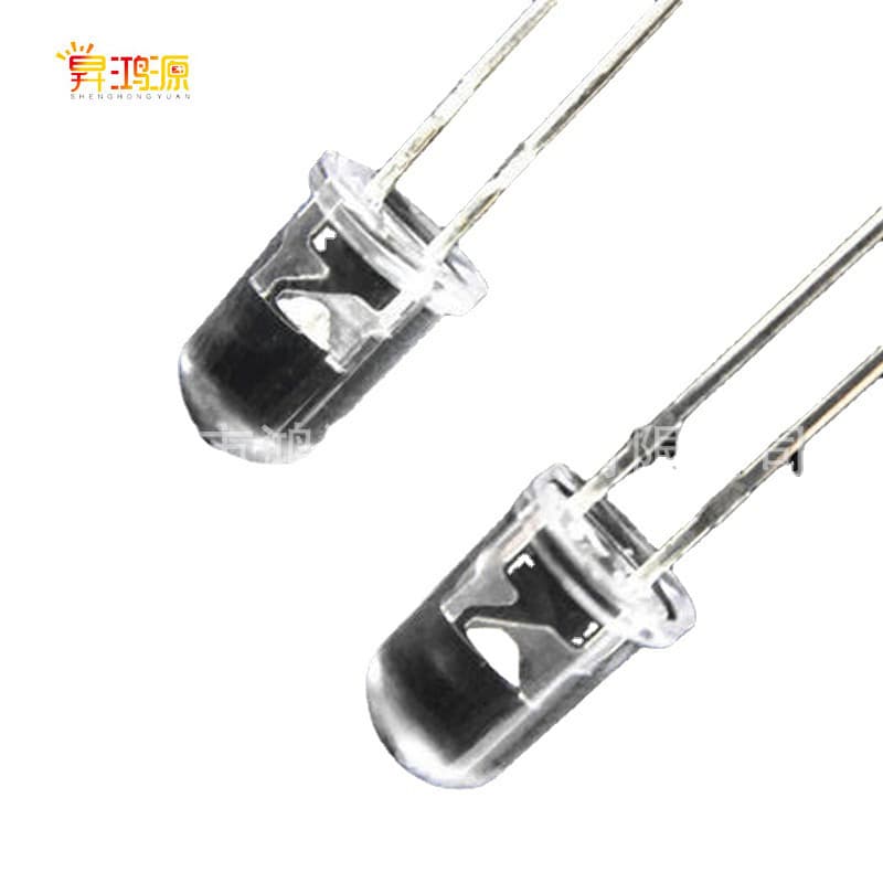 5mm Sun Yellow LED, F5 Round Head High Brightness Warm White Short Pin Through-Hole LED Light Emitting Diode