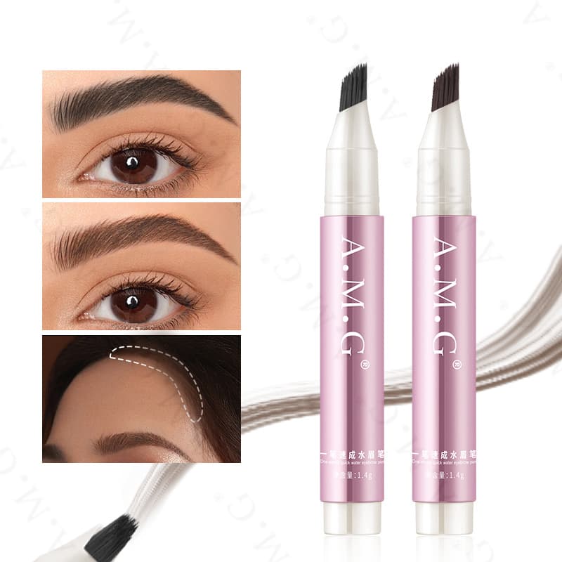 Cross-border Hot Selling AMG Multi-fluff Eyebrow Pencil Waterproof Sweat-proof Natural Smooth Wild Eyebrow Eyebrow Pencil
