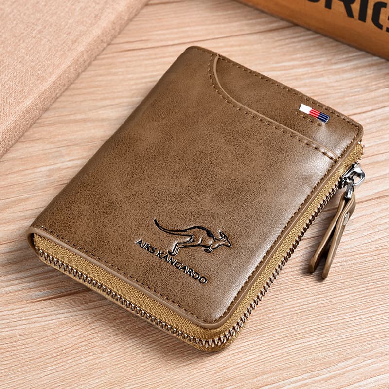 Anti-theft RFID protected magnetic blocking men's wallet