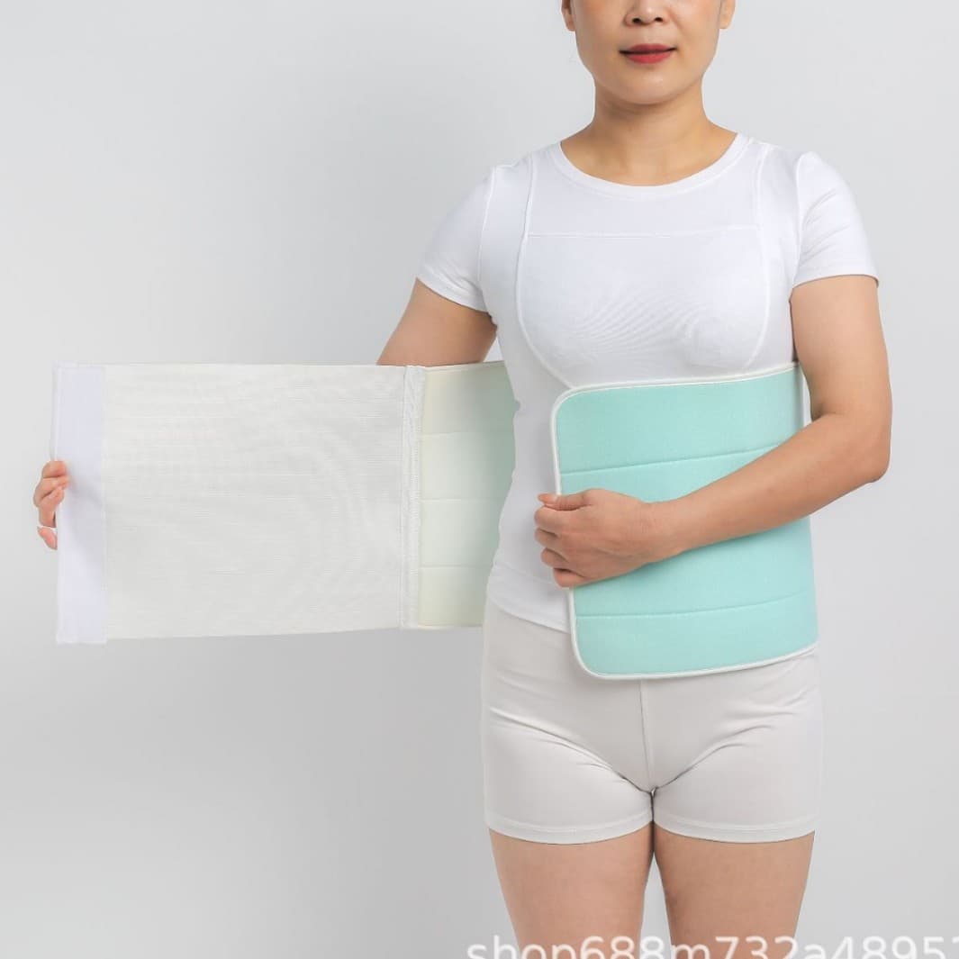 Peritoneal Dialysis Abdominal Support Belt Elastic Waist Wrap Breathable Postpartum Ostomy Abdominal Binder Post-Surgery Catheter Belt