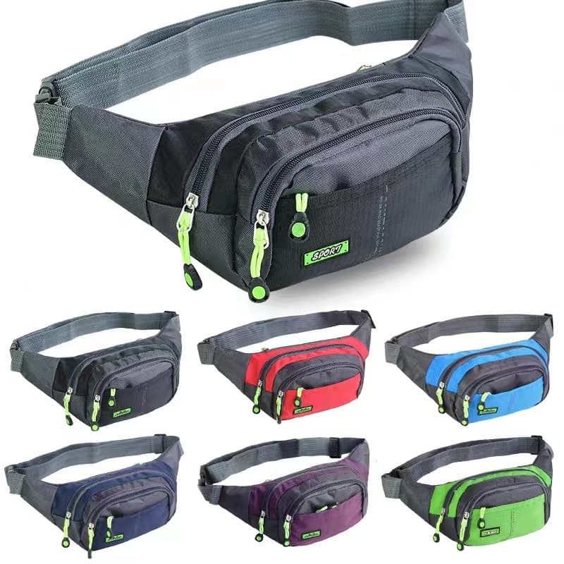 Men's Canvas Waist Pack Large Capacity Multi-layer Business Chest Bag, Sports Phone Pouch, Construction Work Leisure Stall Bag